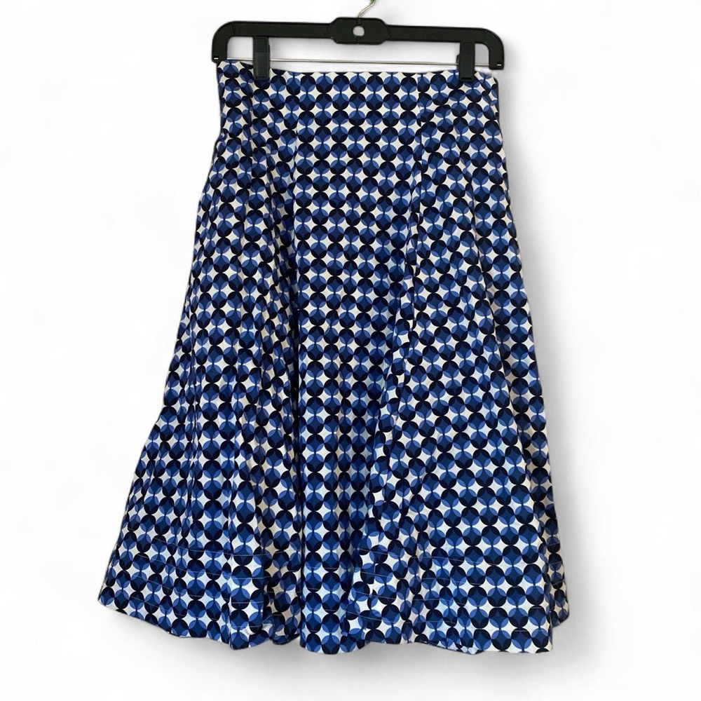 Kate Spade Blue and White A-Line Skirt